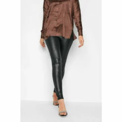Outlet 👍 Long Tall Sally Tall Leather Look Leggings For Female 🎁