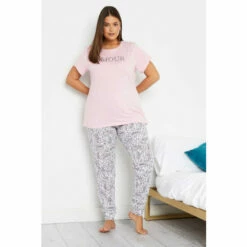 Best deal 👏 Long Tall Sally Tall Slogan Print Pyjama Set For Female 💯