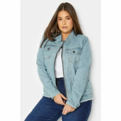 Promo 👏 Long Tall Sally Tall Denim Jacket For Female 👍
