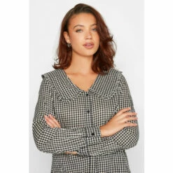 Best deal 🧨 Long Tall Sally Tall Gingham Collar 👚 Shirt For Female 😀 -Long Tall Sally Sales unnamed file 3734