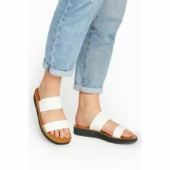 Best Pirce 🎁 Long Tall Sally Two Strap Flat 🩴 Sandals For Female 🥰