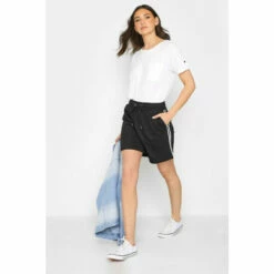 Best reviews of ๐ Long Tall Sally Tall ๐ฉ Womens Black Side Stripe Sweat Shorts For Female โค๏ธ