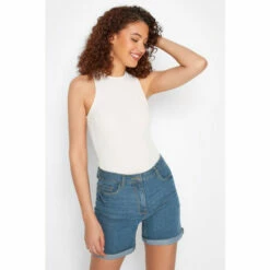 Promo 🌟 Long Tall Sally Tall Denim Shorts For Female 🛒