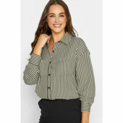 Best Pirce 🥰 Long Tall Sally Tall Stripe Oversized Boyfriend 👚 Shirt For Female ⭐ -Long Tall Sally Sales unnamed file 5282