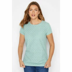 New 🔥 Long Tall Sally Tall Broderie Anglaise T-Shirt For Female 🤩 -Long Tall Sally Sales unnamed file 5392