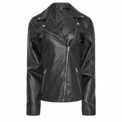 New 🔔 Long Tall Sally Tall Faux Leather Biker Jacket For Female ✔️ -Long Tall Sally Sales unnamed file 619