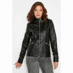 Cheapest 😍 Long Tall Sally Tall Collarless Faux Leather Jacket For Female 👏 -Long Tall Sally Sales unnamed file 64