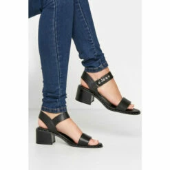 Deals ⌛ Long Tall Sally Studded Block Heel 🩴 Sandals For Female 🛒